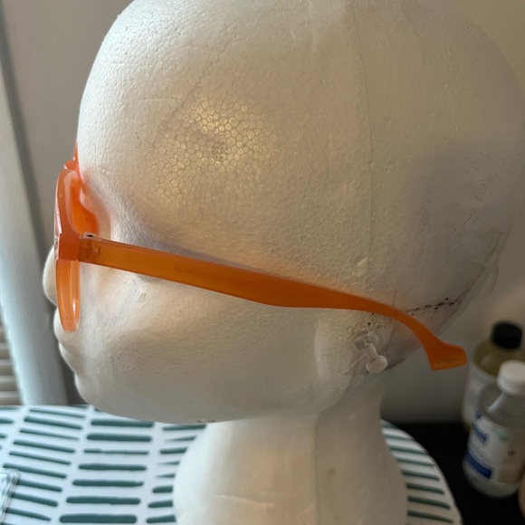 Orange, round eyeglasses, frames, new, ready for lenses, retro eyeglasses - Picture 11 of 13